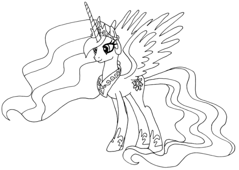 Princess Celestia Coloring Page